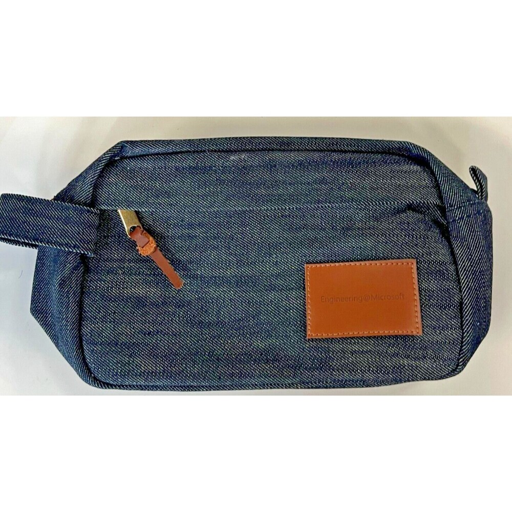Dopp Kit Microsoft toiletry engineering engineering@microsoft travel bag denim
